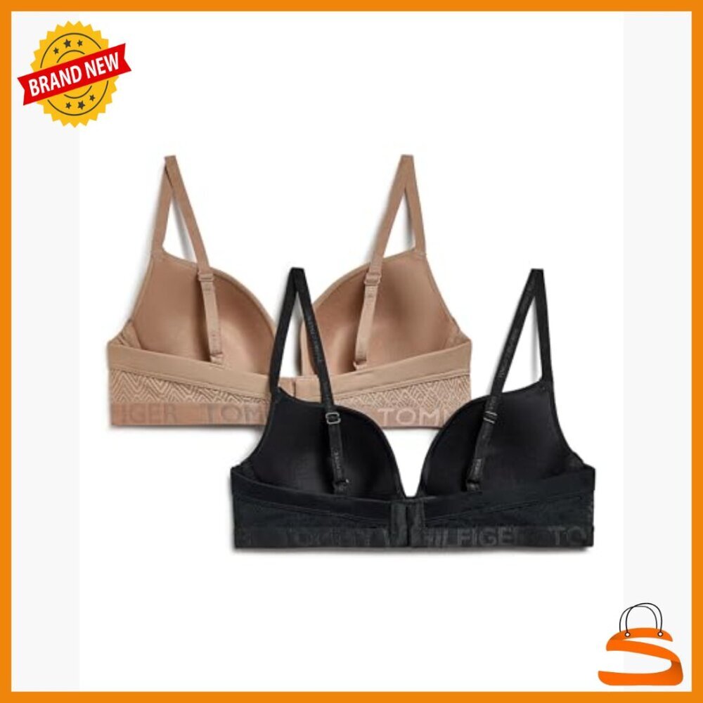 Lightly Lined Lace Micro Bra 2-Pack, Everyday Support, Adjustable Straps - Picture 7 of 7